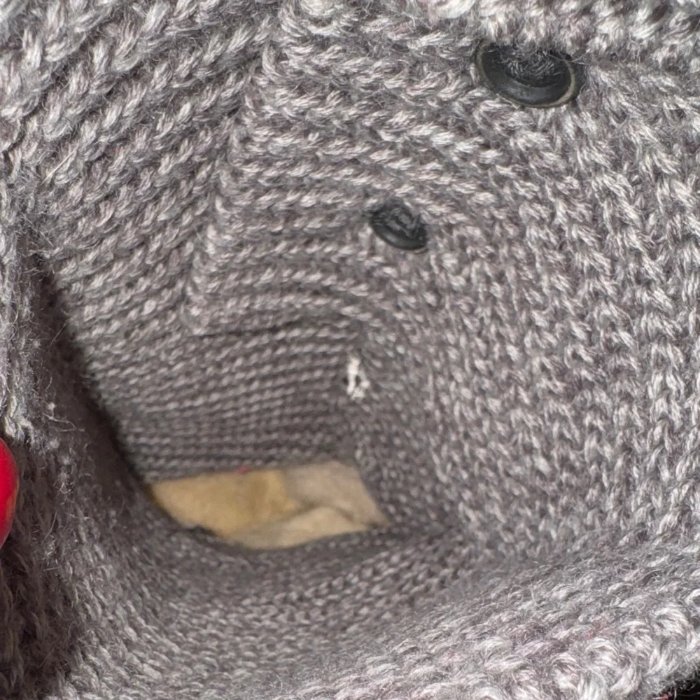 UGG Gray Knit cardy Button Boots 5.5